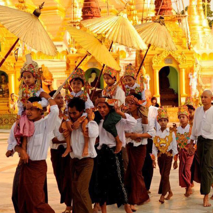 Novice Ceremony Yangon Myanmar Novice Ceremony Yangon Myanmar