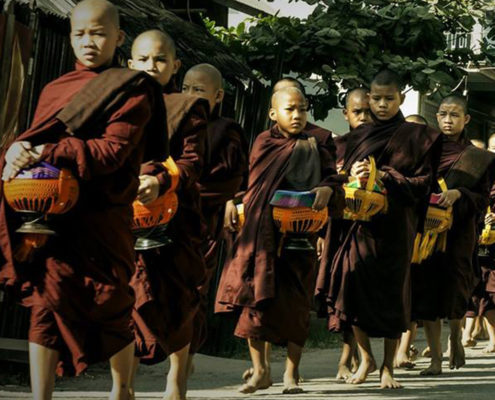 Buddhist Monks Yangon Myanmar Buddhist Monks Yangon Myanmar