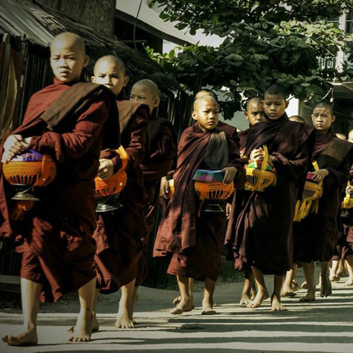 Buddhist Monks Yangon Myanmar Buddhist Monks Yangon Myanmar